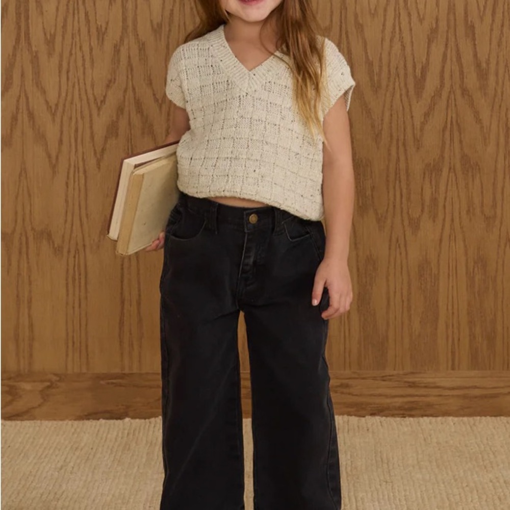 Straight leg black pant kids